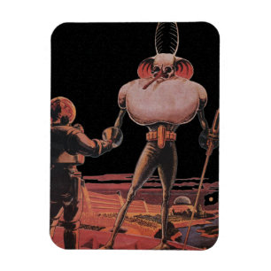 Vintage Science Fiction Astronaut Skakar Hand med Magnet
