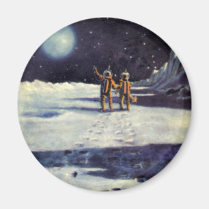 Vintage Science Fiction Astronaut Utomjordingar på Magnet