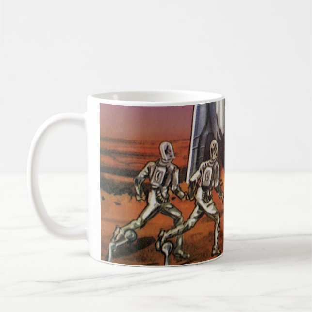 Vintage Science Fiction, Astronauter Skalbaggar Al Kaffemugg (Vänster)