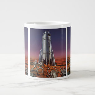 Vintage Science Fiction, Astronauter Skalbaggar Ut Jumbo Mugg
