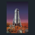 Vintage Science fiction, Astronauts Beetle-Utomjor Poster<br><div class="desc">Vintagen illustrerar futuristiskans Science fiction färd och transport-raketskeppsbild. Astronauter som springer till sin raketfrakt och rymmer från skalformade utomjordingar på en främmande planet och försöker ta sig tillbaka från jorden. En klassisk 50-sekundersmodell för bok-sci-i-tecknad i framtiden.</div>