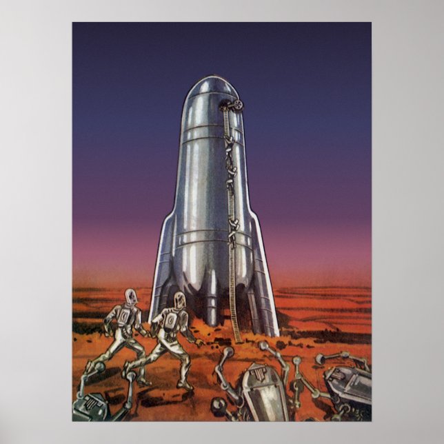 Vintage Science fiction, Astronauts Beetle-Utomjor Poster (Framsidan)