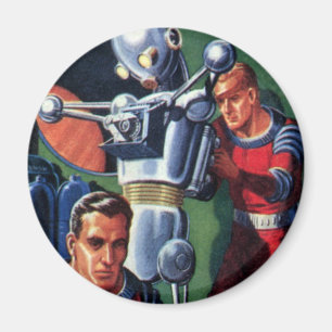 Vintage Science fiction Astronauts Fixa en Robot Magnet