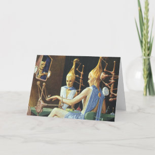 Vintage Science fiction Beauty Salon Spa Manicures Kort