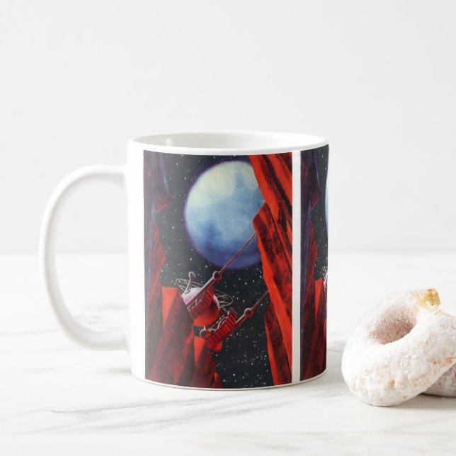 Vintage Science Fiction, Canyon Rymd Moon Rover Kaffemugg (Med munk)