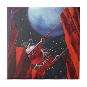 Vintage Science Fiction, Canyon Rymd Moon Rover Kakelplatta