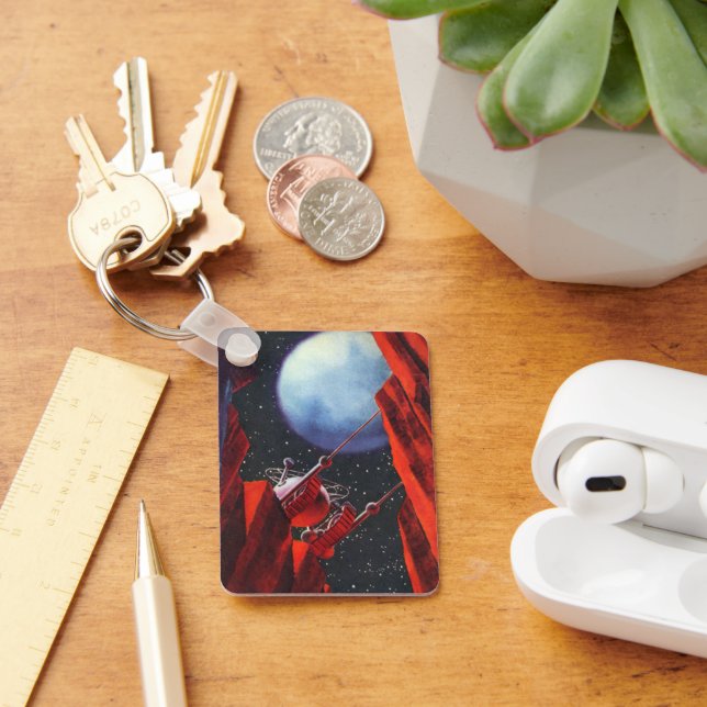 Vintage Science fiction, Canyon Space Måne Rover Nyckelring (Skrivbord)