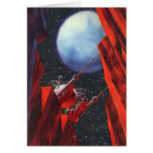 Vintage Science Fiction, Canyon Space Moon Rover Hälsningskort