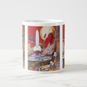 Vintage Science Fiction, den förlorade staden Atla Jumbo Mugg
