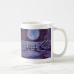 Vintage Science fiction Earth Rover-Utomjordingar  Kaffemugg<br><div class="desc">utomjordingar för futuristiska av vintage och robotar i science fiction med en klassisk 50-sekundersdesign för tecknad i bok. Retro sci fi-design med främmande astronauter på en främmande planet med rymden fordon, lunar eller måne och tittar upp på jorden och rymden och väver. En mörk himlar med ljusa stjärnor och planeter....</div>
