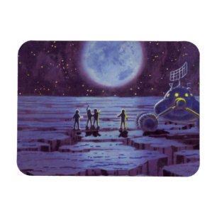 Vintage Science Fiction Earth Rover Utomjordingar Magnet