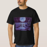 Vintage Science fiction Earth Rover-Utomjordingar  T-shirt<br><div class="desc">utomjordingar för futuristiska av vintage och robotar i science fiction med en klassisk 50-sekundersdesign för tecknad i bok. Retro sci fi-design med främmande astronauter på en främmande planet med rymden fordon, lunar eller måne och tittar upp på jorden och rymden och väver. En mörk himlar med ljusa stjärnor och planeter....</div>