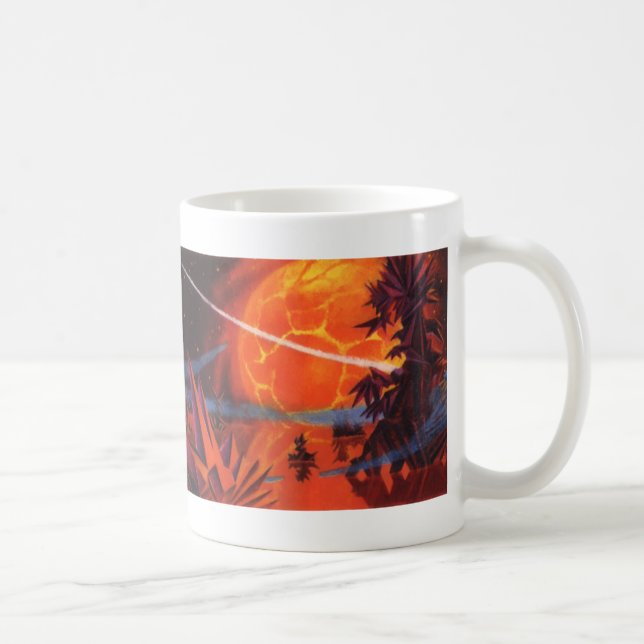 Vintage Science Fiction, Eldig Science Fiction-pla Kaffemugg (Höger)