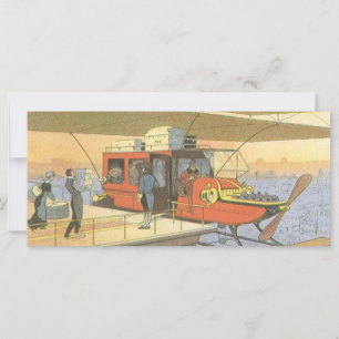 Vintage Science Fiction Flygplan Helikopter Limous
