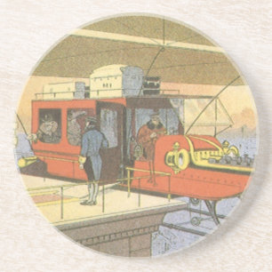 Vintage Science fiction flygplanshelikopterlimo Underlägg