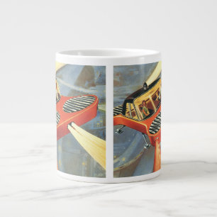 Vintage Science Fiction Futuristisk Flygande Bil Jumbo Mugg