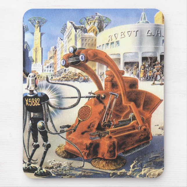 Vintage Science Fiction Futuristisk Stad Alien Kri Musmatta (Framsidan)