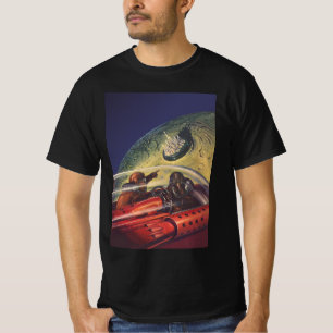 Vintage Science Fiction, Futuristisk Stad på Månen Tee Shirt