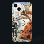 Vintage Science fiction Futuristiska City Alien Kr<br><div class="desc">Vintage illustrerar futuristiska Science fiction utomjordingar och robotbilder. En klassisk retrosci om futuristiskan är utformad med utomjordingar i en strid eller strid i framtidens storstadsområden med byggnad i ruiner runt omkring dem.</div>