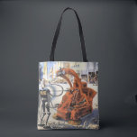 Vintage Science fiction Futuristiska City Alien Kr Tygkasse<br><div class="desc">Vintage illustrerar futuristiska Science fiction utomjordingar och robotbilder. En klassisk retrosci om futuristiskan är utformad med utomjordingar i en strid eller strid i framtidens storstadsområden med byggnad i ruiner runt omkring dem.</div>