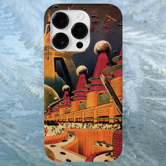Vintage Science fiction Futuristiska City Flygbil