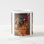 Vintage Science fiction Futuristiska City Flygbil Jumbo Mugg<br><div class="desc">Vintagens illustrationsfärd och bilden av science fiction i transport med en klassisk tecknad av bok retroSCI om stadsplanering med framtidens stad. Arkitekturen byggnad är utformad som koner och fordon flyger i himlar som fåglar medan folkmassor är flytta genom storstadsområdena.</div>