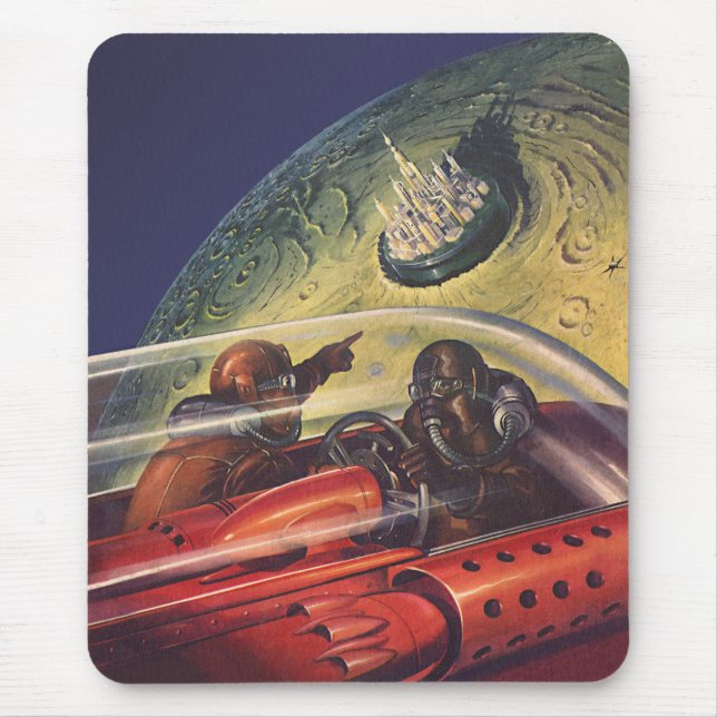 Vintage Science fiction, Futuristiska City på Måne Musmatta (Framsidan)