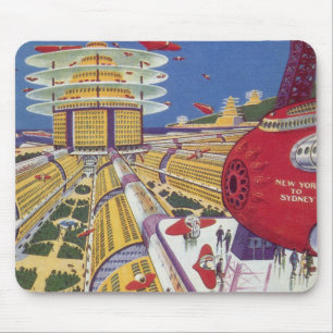 Vintage Science Fiction, futuristiska New York Cit Musmatta