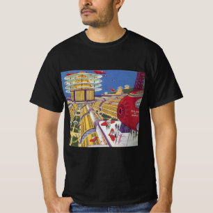 Vintage Science Fiction, futuristiska New York Cit Tee Shirt