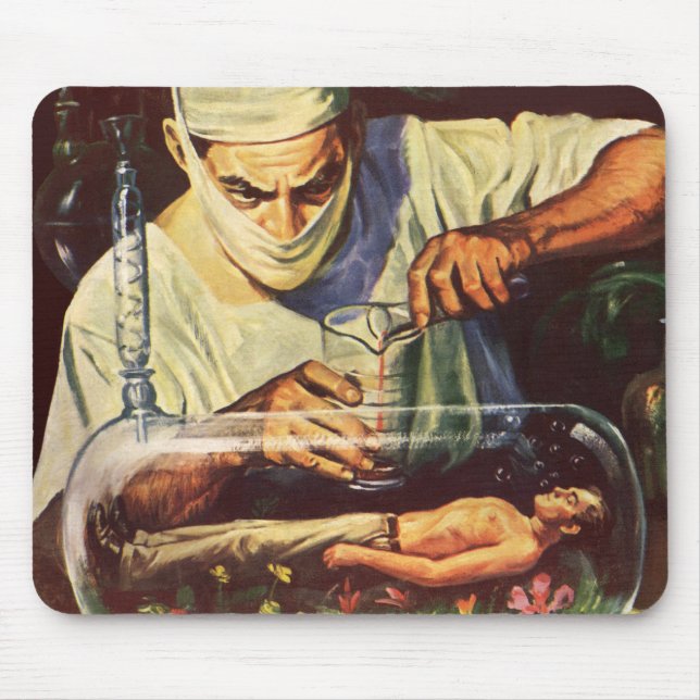 Vintage Science Fiction, galen forskare i laborato Musmatta (Framsidan)