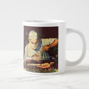 Vintage Science Fiction, galen vetenskapsman i lab Jumbo Mugg