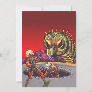 Vintage Science fiction Giant Centipede Insekt Kri