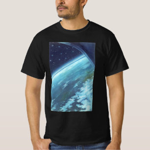 Vintage Science Fiction, Jorden på natten med stjä T-shirt