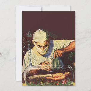 Vintage Science fiction, laboratoriematning