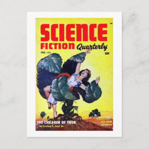 Vintage Science fiction man Etat Plantor Vykort