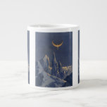 Vintage Science fiction, Måne Snö-planeten Crescen Jumbo Mugg<br><div class="desc">Vintage illustrerar planeterna Science fiction och rymden i futuristiska. En 50-sekundersmodell i bok i tecknad med en främmande planet täckt med is och snö på natten med ett halvmånsslätt måne över bergen på vintern.</div>
