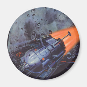 Vintage Science Fiction, månraket som lyfter Magnet