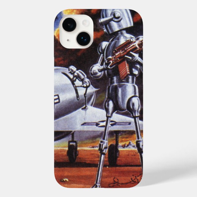 Vintage Science fiction militärrobot Soldiers (Baksida)