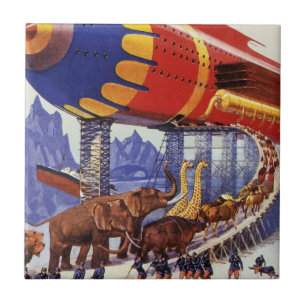 Vintage Science Fiction, Noas ark vilda djur Kakelplatta