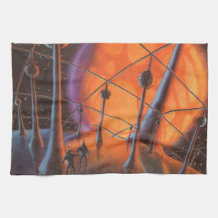 Vintage Science Fiction, Orange Sol och Utlänninga Kökshandduk