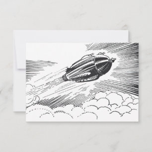 Vintage Science fiction raketer, byte av Adress Meddelande