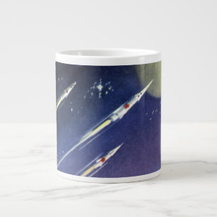 Vintage Science Fiction-raketer i rymden av Planet Jumbo Mugg