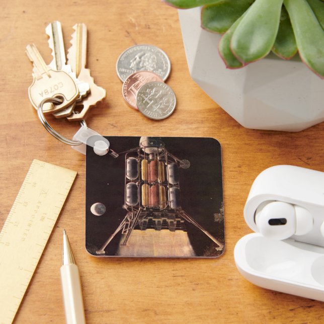 Vintage Science fiction Rocket Blaster off Planet Nyckelring (Skrivbord)