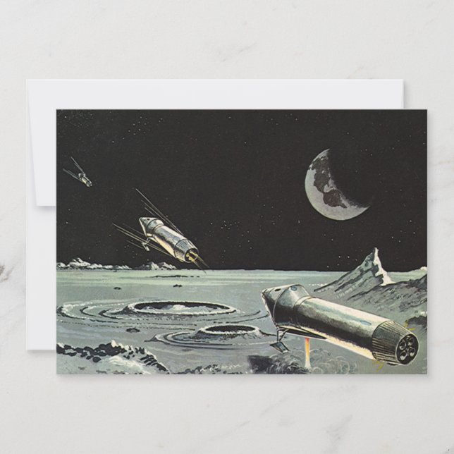 Vintage Science Fiction, rymdskepp månen planeter (Framsida)