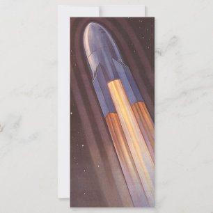 Vintage Science Fiction Rymdskepp Raketer