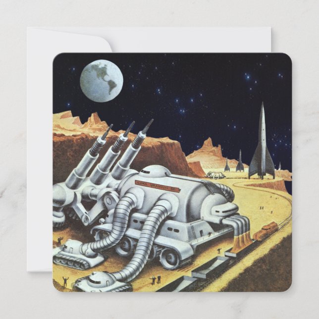 Vintage Science Fiction, rymdstation på månen (Framsida)