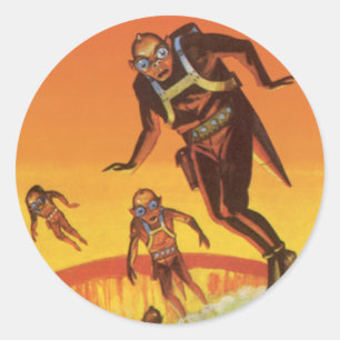 Vintage Science Fiction, Sci-Fi-utomlendingar i vu Runt Klistermärke