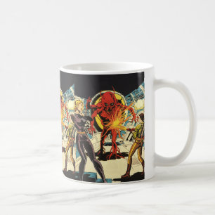Vintage Science fiction, SCSI Fi Alien Attacking Kaffemugg