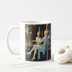 Vintage Science Fiction Skönhetssalong Spa Manikyr Kaffemugg