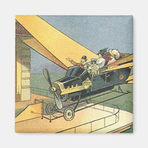 Vintage Science Fiction Steampunk Cabriolet Magnet
